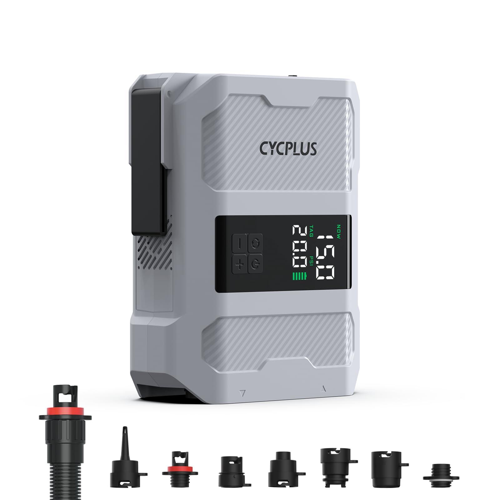 CYCPLUS CYCPLUS 20PSI Rechargeable Paddleboard Pump - Intelligent Fast Dual-Stage Inflation, Deflation Function, Auto-Off &Dual LED Display, Suitable for Stand-Up Paddleboard, Inflatable Boat Tent Mattress