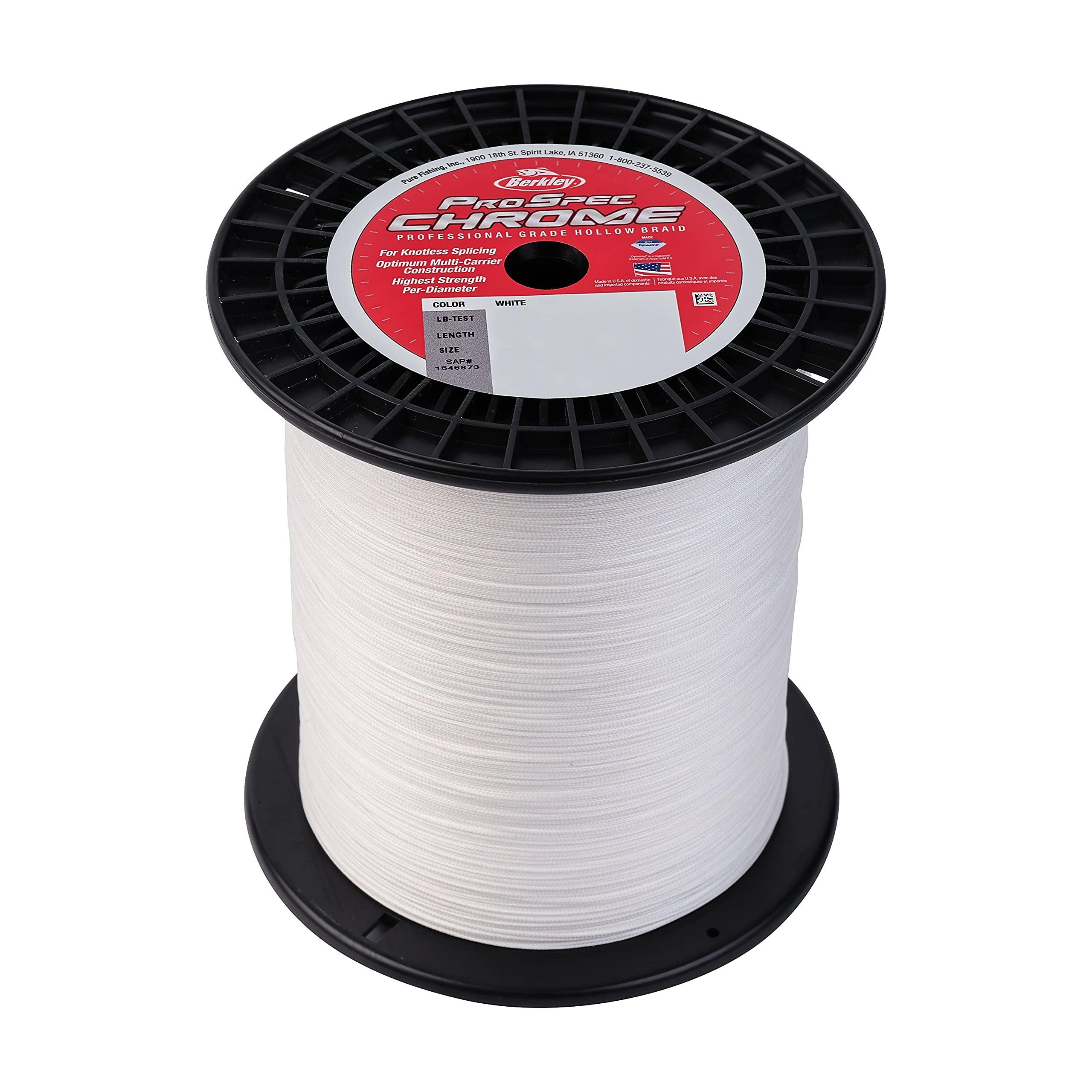 Berkley Berkley ProSpec Premium Hollow Braid Superline, White, 130lb | 81.6kg Fishing Line, Suitable for Saltwater Environments