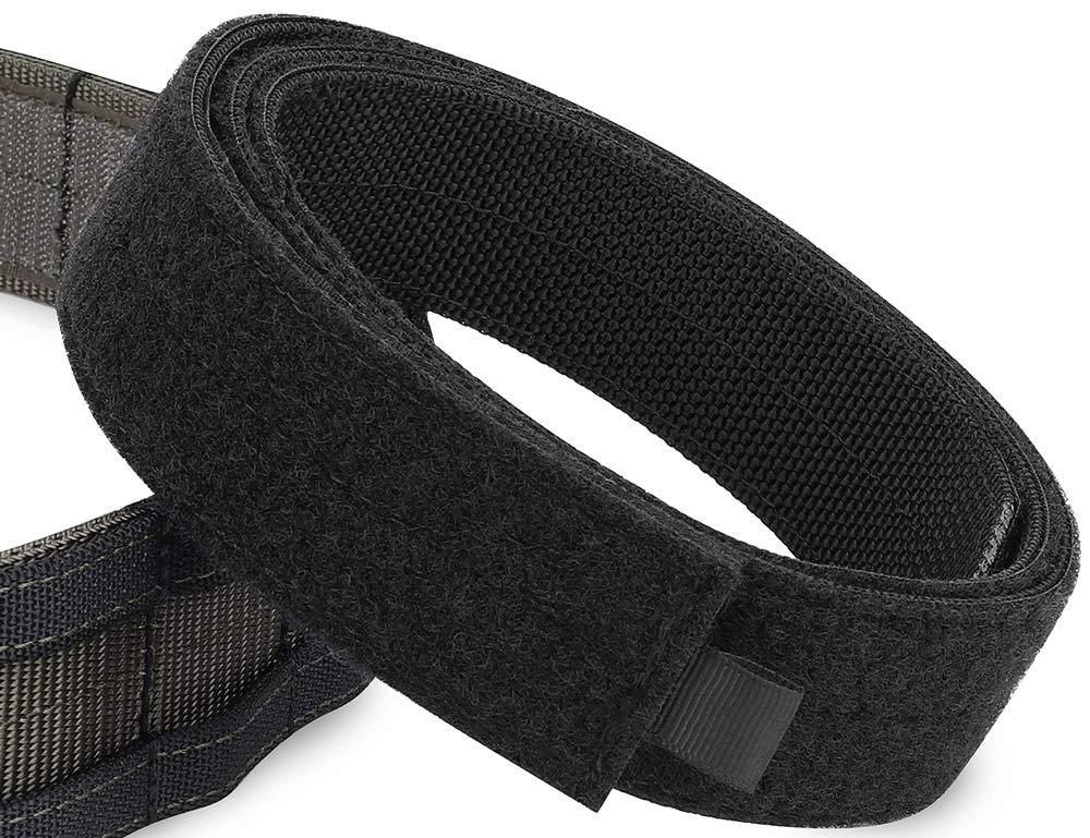 KRYDEX KRYDEX Tactical Inner Belt 1.5 Inch Loop Liner Under Belt for Outer Duty Belt (Black, M:(34\"-37\"))
