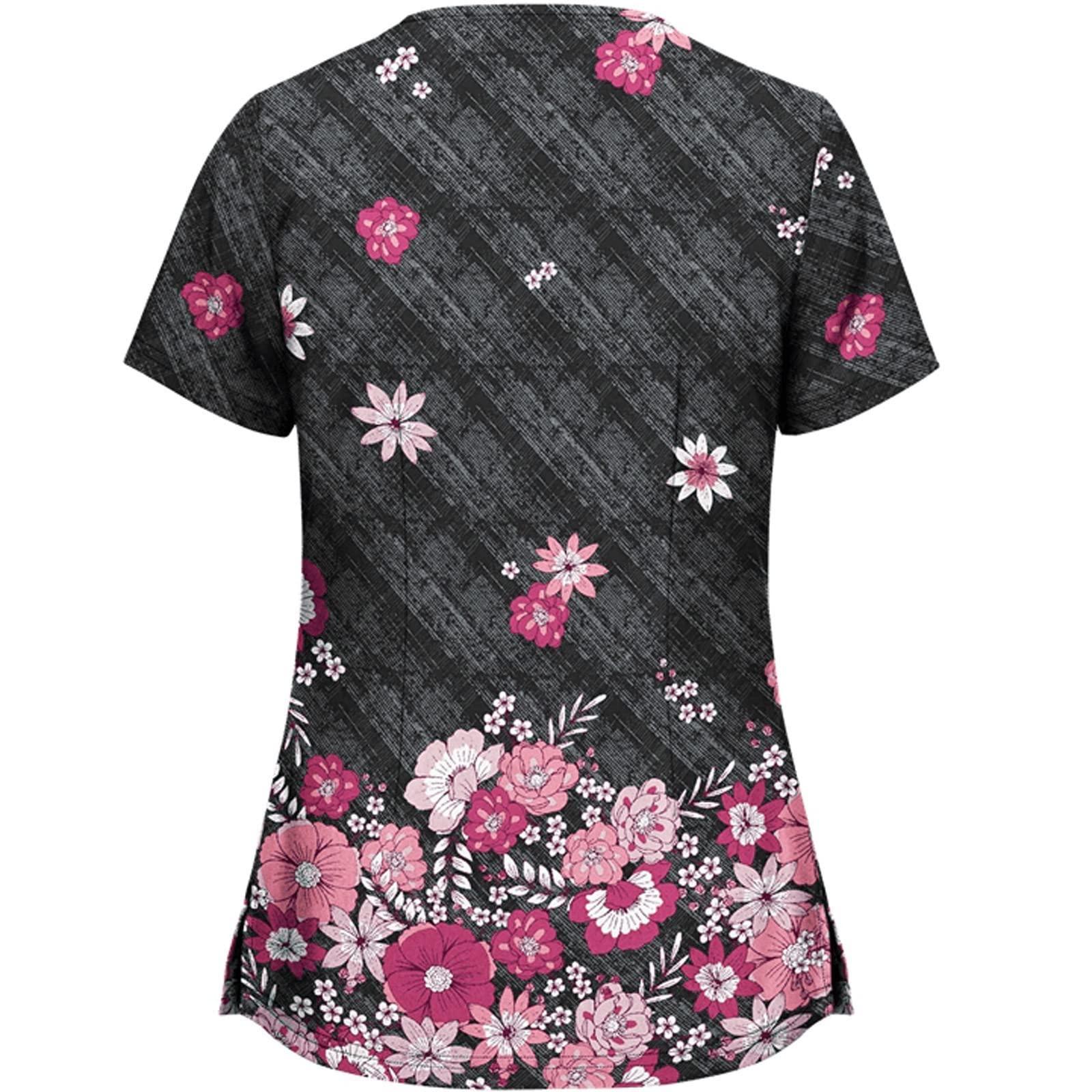 NBXNZWF NBXNZWF Print Top Colorful Scrub Tops Nurse Scrubs Holiday Scrubs for Nurses Fall Scrub Tops Women Women Scrubs Red and Black Scrub Top Cat and Dog Scrub Tops for Women Scrub Tops Dogs, Small