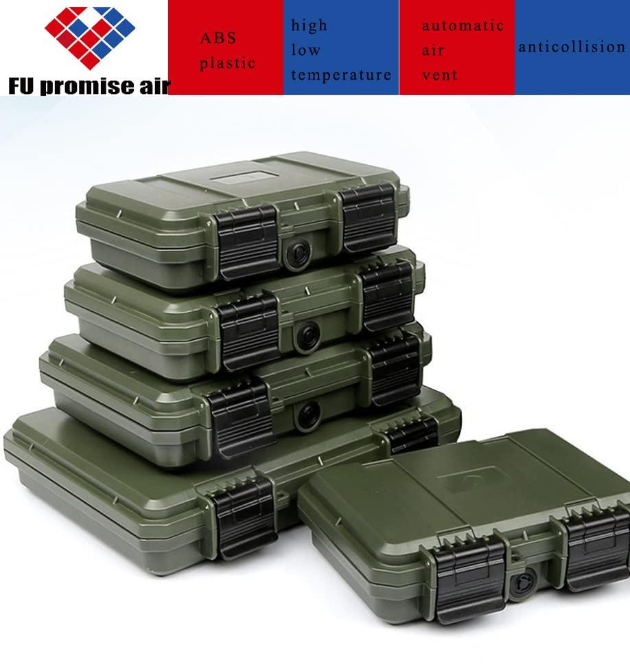 Fu promise air Fu promise air Small Waterproof Phone Container - Universal Plastic Box with Foam- Camping Waterproof Phone Case for Phone/Keys/Cards (Green,xs)