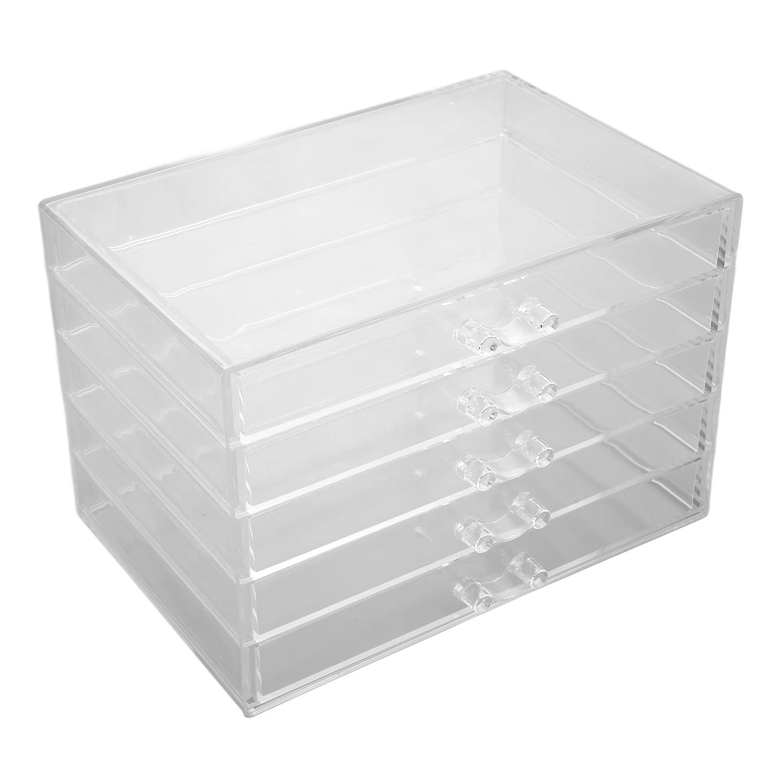 JUOPZKENN Acrylic Jewelry Box Earring Storage Box Clear Jewelry Organizer Display Box for Rings and Earrings, Plastic Transparent Storage Jewelry Box Organizer Trays Lipstick Storage Holderfor Women Girls