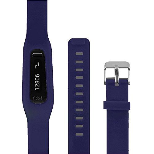 QGHXO Buckle Bracelet for Fitbit One, Replacement Silicone Band with Chrome Watch Clasp and Fastener Buckle for Fitbit One