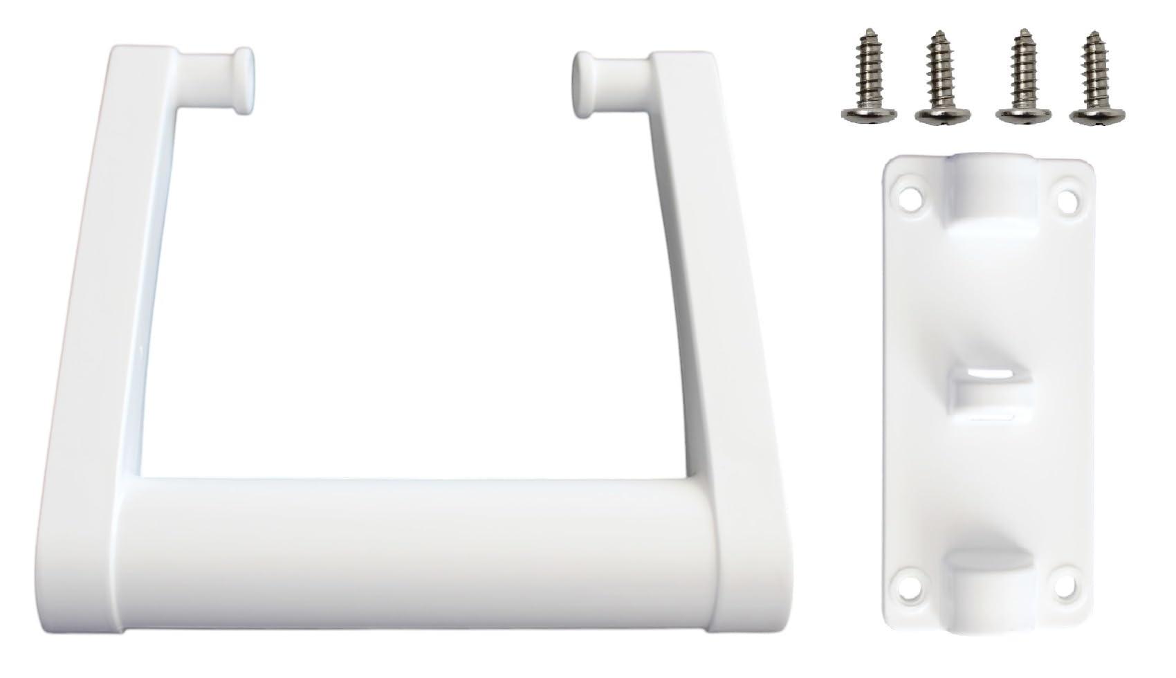JSP Manufacturing JSP Manufacturing Aftermarket Replacement Parts - Hinges, Latches, Handles, Mounting Brackets Compatible with Igloo Coolers (2 pc - Plastic White 4 Hole Handles # 21025)