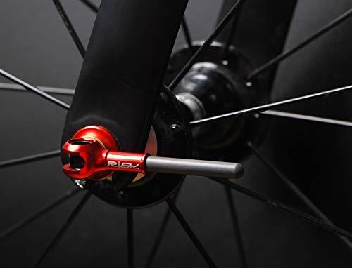Juscycling Juscycling Quick Release Skewer Lever for MTB Mountain Bike Road Bicycle, Titanium Axle Shaft, Carbon Fiber Lever, 1 Pair (Black)