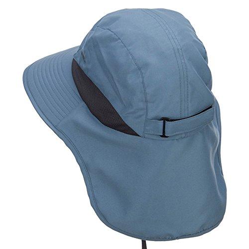 Juniper Juniper Microfiber UV Large Bill Flap Hat - Aqua OSFM