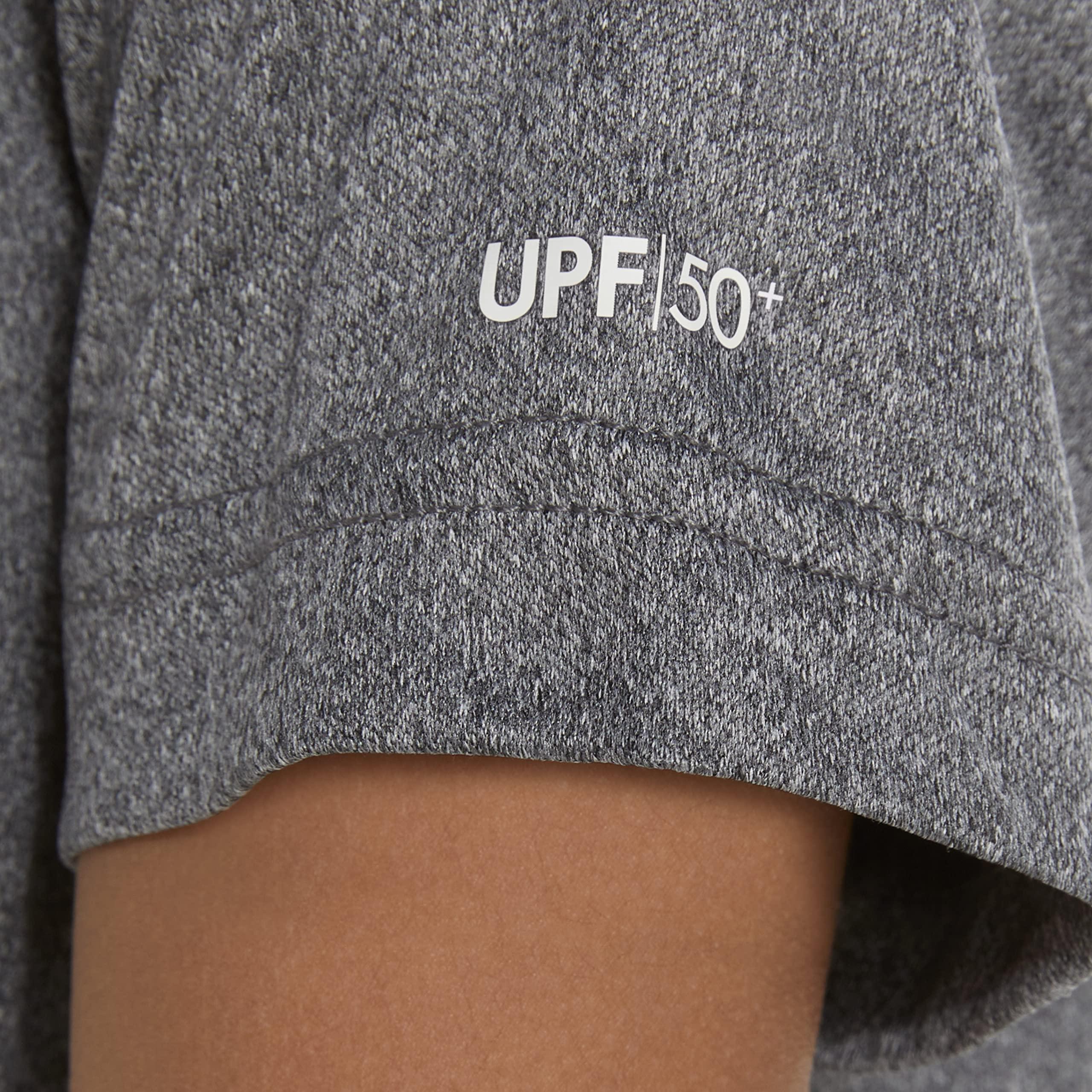 Hurley Hurley Boys' Rash Guard Shirt, Black Heather, 6