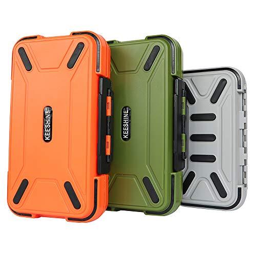 KEESHINE KEESHINE SMALL Fishing Tackle Box, Floating Storage Box, Double-Sided Fishing Lure Box with Adjustable Dividers Storage Jewelry Organizer Making Kit Container for Lure Hook Beads Earring Tool(Orange)