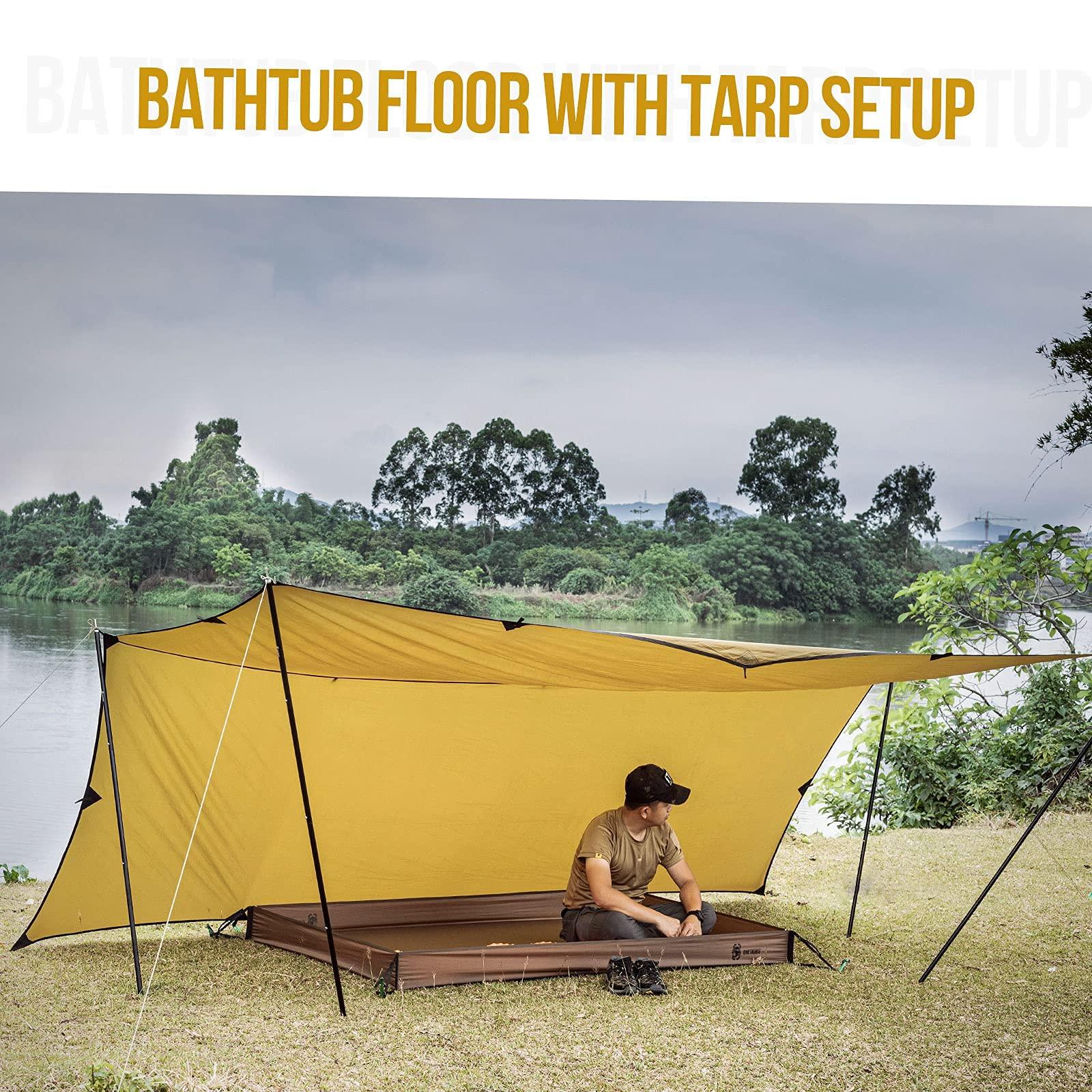 OneTigris OneTigris Camping Combo: OneTigris Camping Tent Bathtub Floor and OneTigris Bulwark Camping Tarp