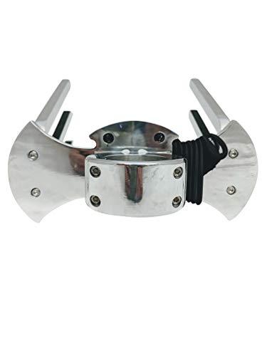 Krypt Towers Krypt Towers Wakeboard Rack, Polished Aluminum Wakeboarding Tower Holder, Adjustable Angle Base to Level with Boat, Clamp Fits Tubing Sizes: 1 3/4", 1 7/8", 2", 2 1/4", 2 3/8", 2 1/2"