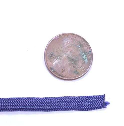 BORED? PARACORD! Coreless 550 Paracord - Flat Hollow Cord - Great for Computer Cable Sleeve - FS Navy 100 Feet