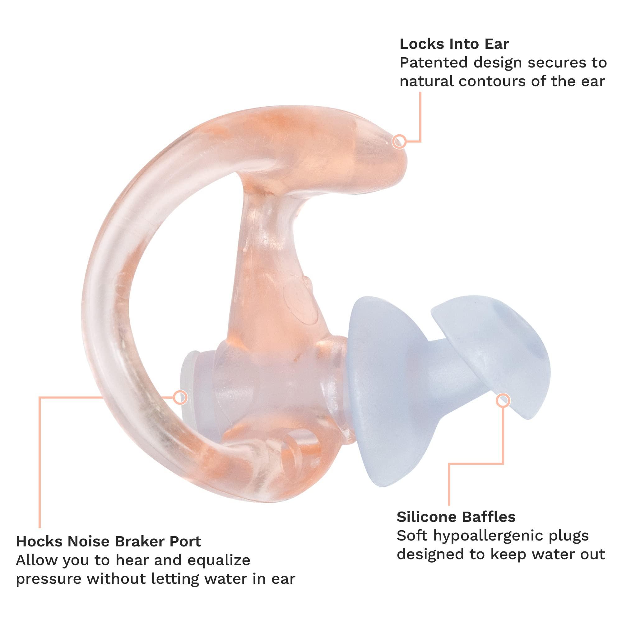JBL JBL Spearguns Reusable Hydro Seal Aqua Ear Plugs for Swimming, Noise Reducing, Soft Silicone Hypoallergenic Earplugs, Blocks Water, Allows Equalizing, Perfect for Surfing and Diving, Small, 1 Pair