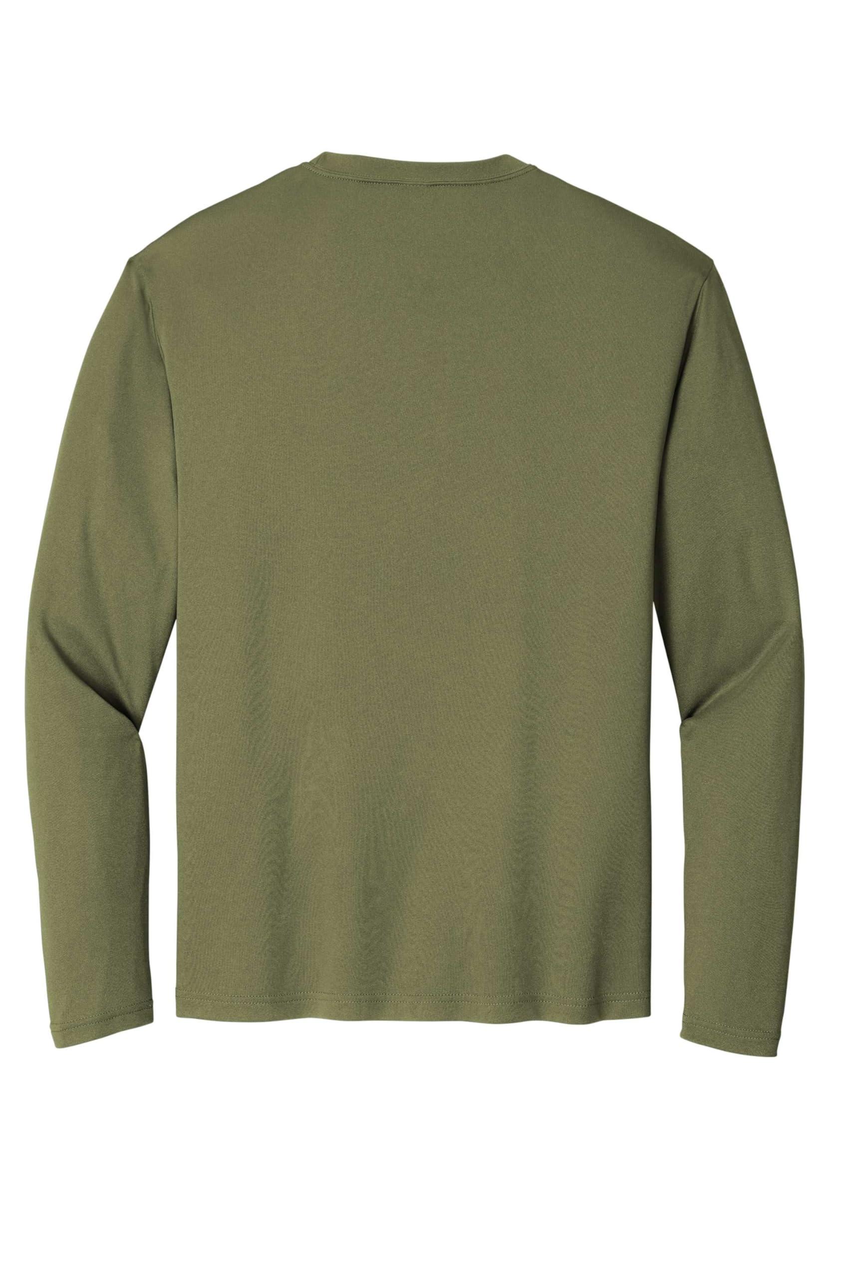 SPORT-TEK SPORT-TEK Long Sleeve PosiCharge Competitor T-Shirt ST350LS, Olive Drab Green, 4X-Large