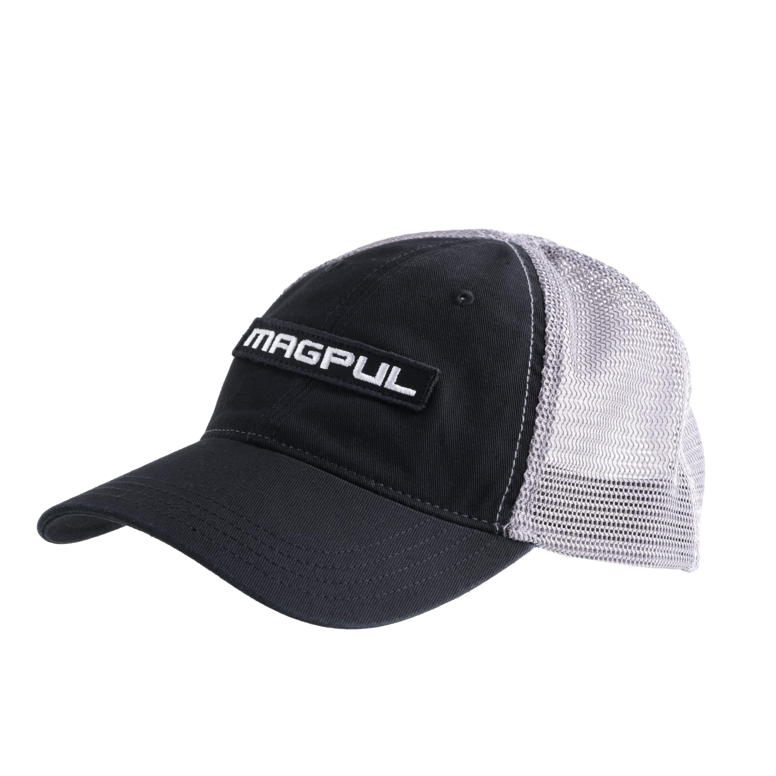 Magpul Magpul Standard Trucker Hat Snap Back Baseball Cap, One Size Fits Most, Wordmark Garment Washed Black/Charcoal