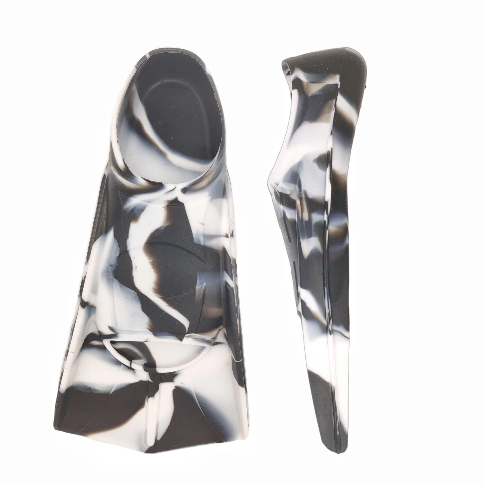 Gugmoy Gugmoy Kids Swim Fins,Comfortable Silicone Flippers for Swimming and Diving,Size Suitable Beginners Kids Girls Boys Adults (Small, InkPainting)