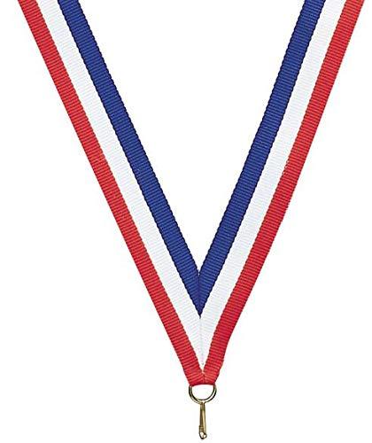 Express Medals Express Medals Custom Soccer Silver Medal Trophy Award with Neck Ribbon & Attached Engraved Plate on Back LAZD214-EG180 1PK
