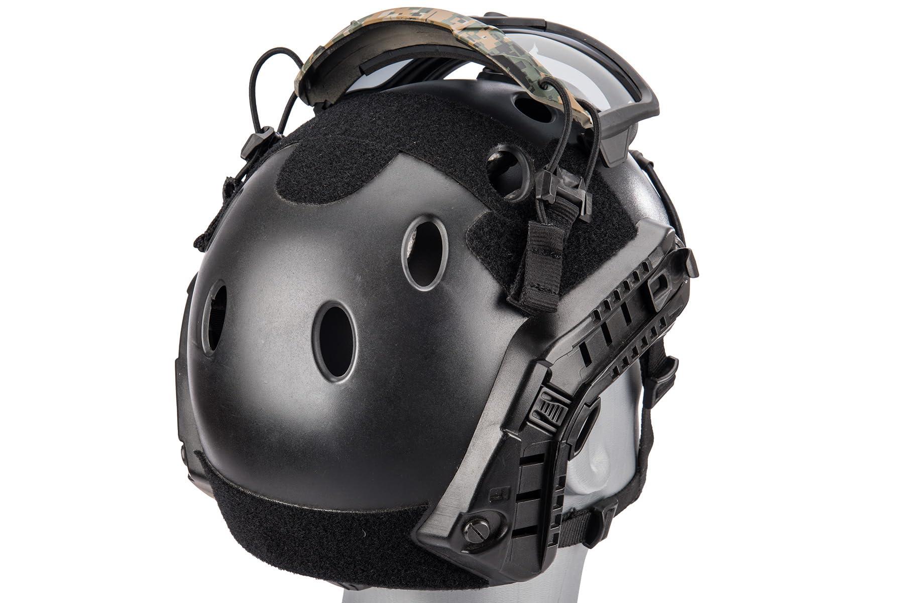 Lancer Tactical Lancer Tactical Safety Goggle for Bump Type Helmet (Helmet Not Included) (Digital Woodland Frame/Smoke Lens)