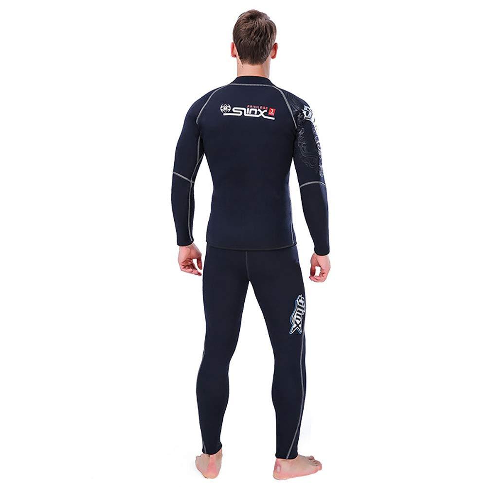 WYYHAA 3Mm Neoprene Jacket Wetsuit Fleece Lining Keep Warm Diving Suit for Surfing Windsurfing Swimwear Boating Scuba,S