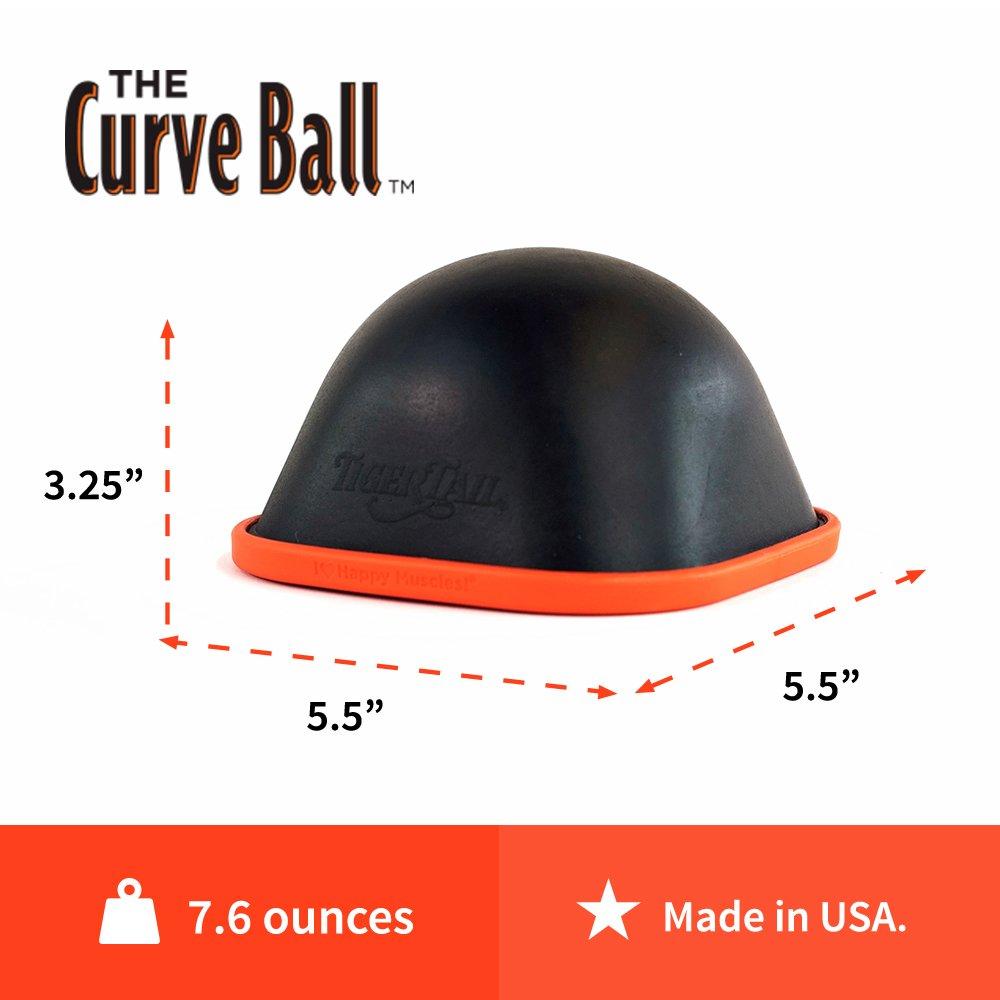 Tiger Tail Tiger Tail Curve Ball - High Density Stationary Muscle Release for Back, Legs, Glutes, Hips, Psoas, Shoulders - Deep Tissue & Myofascial Release - Comforting Physical Therapy for Floor, Wall, or Chair
