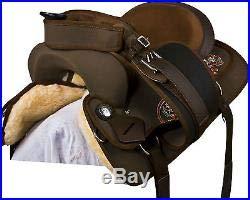 Deen, Enterprises Deen, Enterprises Youth Child Synthetic Western Pony Miniature Horse Saddle Tack Get Matching Headstall, Breast Collar & Saddle Pad Size 10\" to 12\" Inches Seat Available (10\" Inches seat)