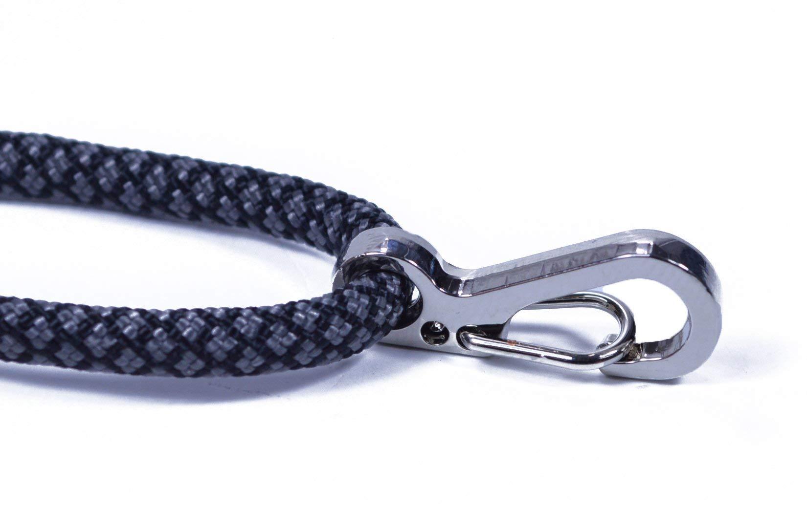 BORED? PARACORD! Mini Carabiner Metal Single Hole Clip - Tiny Spring Snap Hook - Paracord Size Perfect for Keychain - Chrome 10 Pack