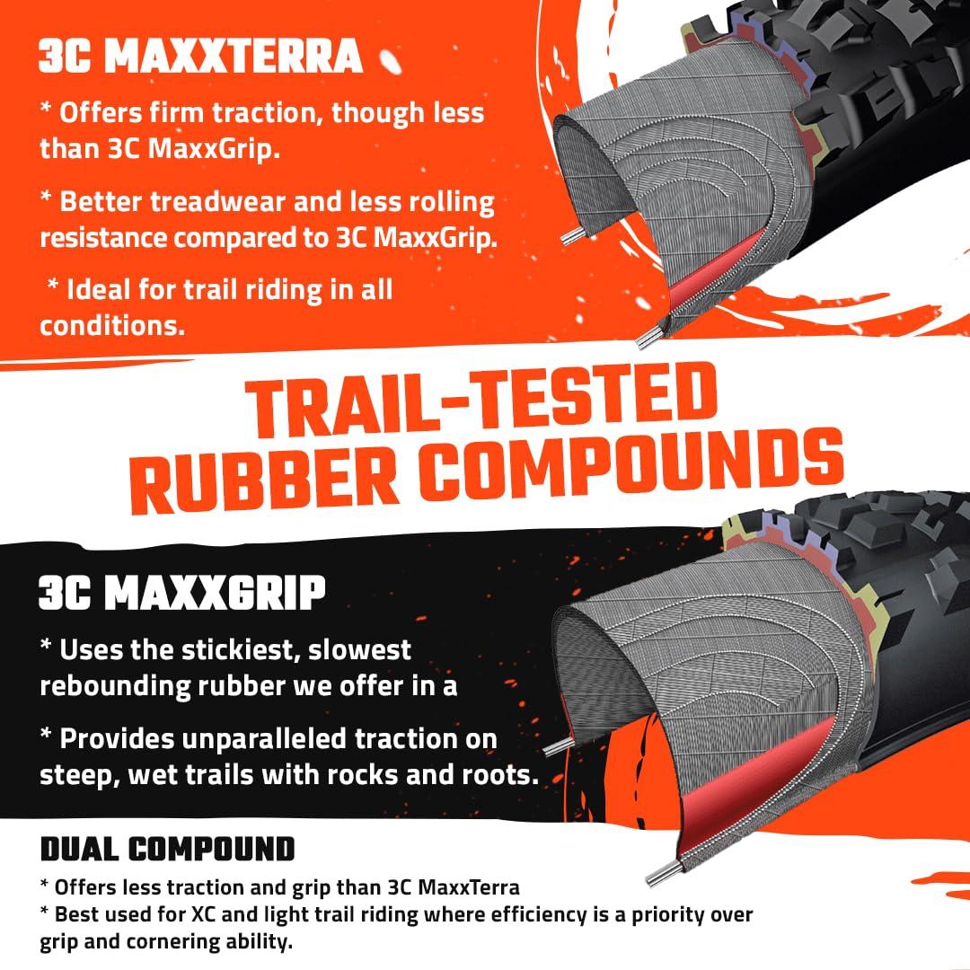 Maxxis MAXXIS Forekaster - 3C MaxxTerra - 27.5, 29 - EXO, EXO+ - E25 Rating, Tubeless | Optimal for Modern, Mid-Travel Trail Bikes and Ebikes, Size 27.5x2.40-3CT, EXO, E25