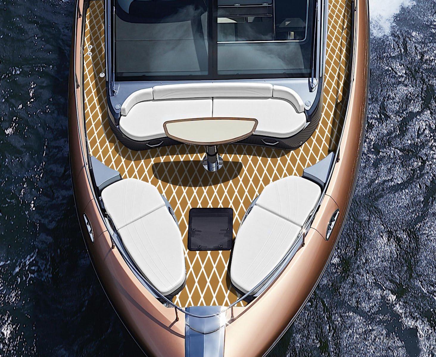 LSS laidi LSS laidi Boat Flooring Eva Foam Decking Marine Non-Slip Self-Adhesive Flooring for Motorboat Fishing Boat RV Yacht Kayak Swimming Pool 110.2''/102.3''/94.5''/86.6''/59''/X37.4''