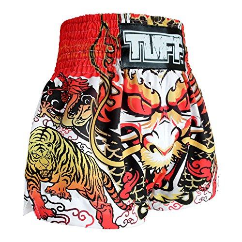 Tuff Sport Tuff Muay Thai Shorts TUF-MS621-WHT-M