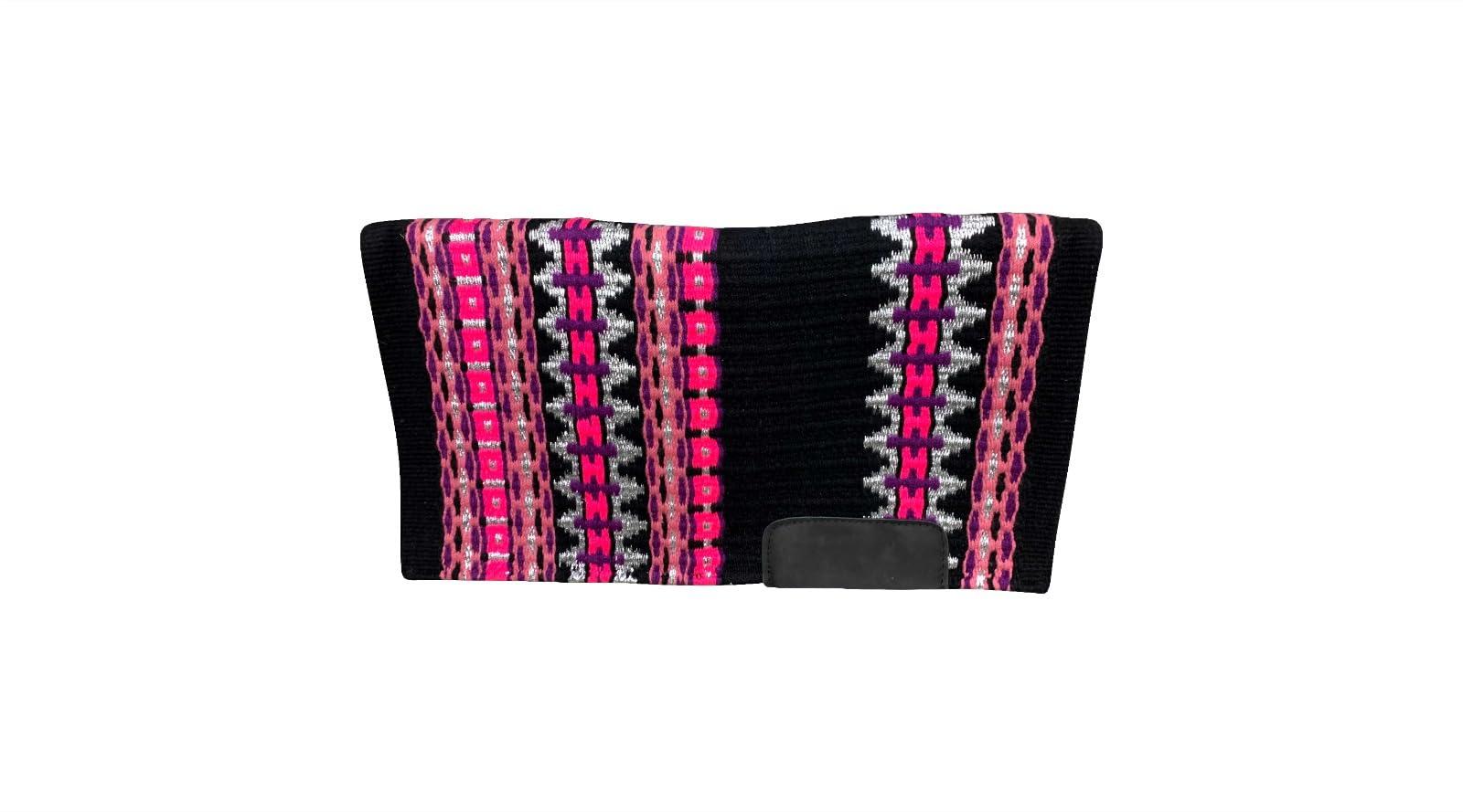 EQUINE OVERSEAS EQUINE OVERSEAS Western Saddle pad Saddle Blanket 100% New-Zealand Wool Show Pad (34\"X40\") Little Pink