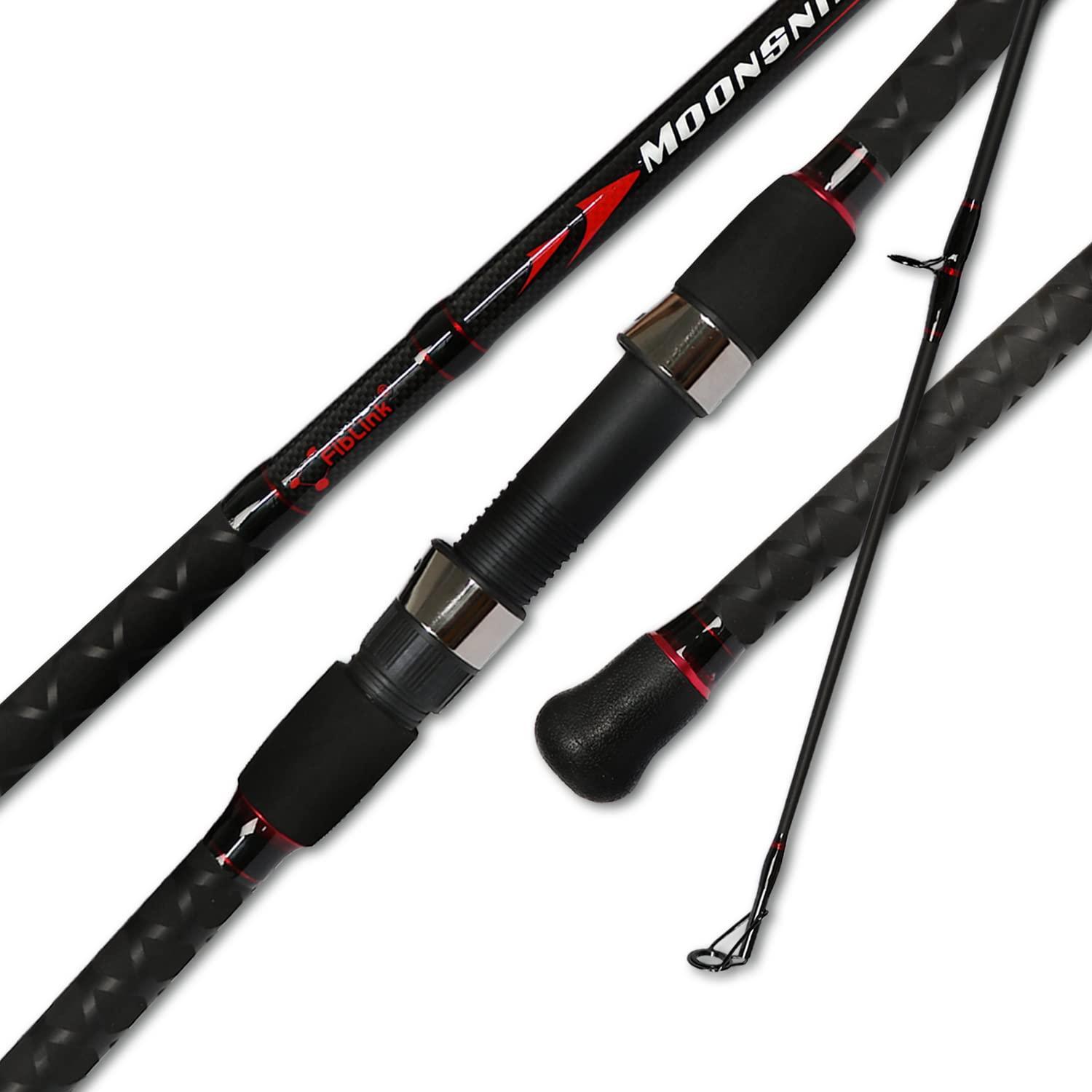 Fiblink Fiblink Surf Casting Fishing Rod 2-Piece Graphite Travel Baitcasting Fishing Rod (Length: 9\')
