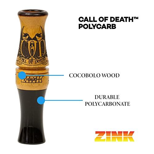 Zink Calls Zink Calls of Death (COD) Polycarbonate Hand-Tuned Short Reed Waterfowl Canada Goose Hunting Game Call - Power, Volume & Speed in One Call, Custom Hunter