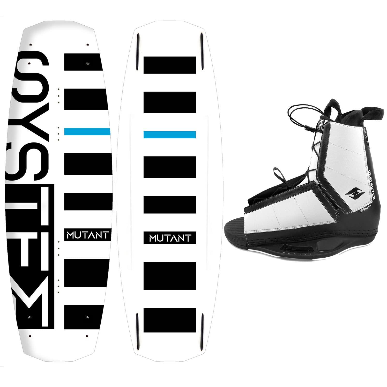 System System & Hyperlite 2024 Wakeboard Package Mutant with Hyperlite Destroyer Wakebaord Bindings Fits Boot Sizes 8-13 Boards 134, 138, 142 cm (142 cm)