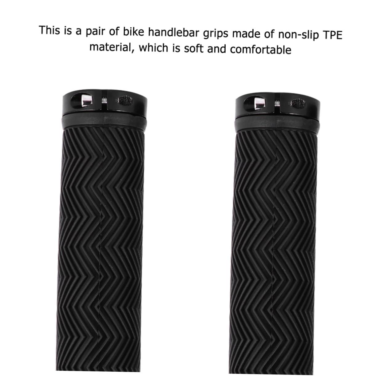 HANABASS HANABASS 1 Pair Handlebar Cover Chain Wide Seat Bicycle Locks Cable Foam Handlebar Scooter Bar End Plugs Road Bike Handlebar Grips Bike Locks Minibike Bike Grips Rubber Black