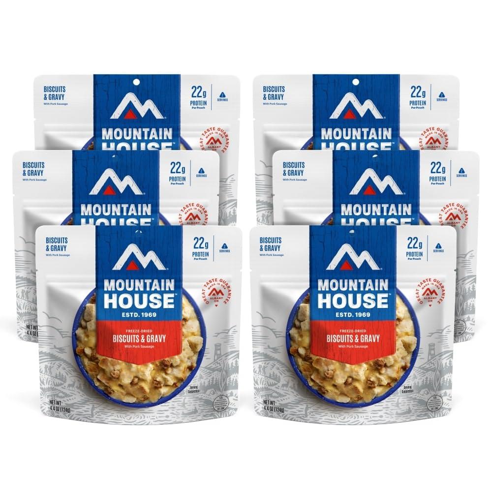 Mountain House Mountain House Biscuits & Gravy | Freeze Dried Backpacking & Camping Food |6-Pack