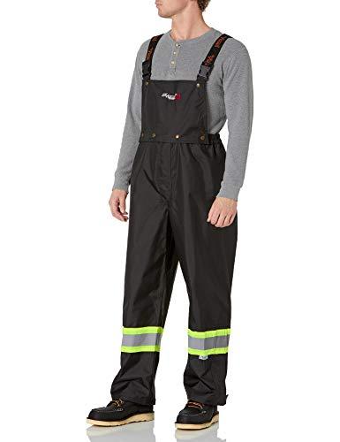VIKING Viking Professional Journeyman 300D Trilobal Rip-Stop Fire Resistant Bib Overalls - FR Pants for Men and Women, Class 1, Black - X-Large