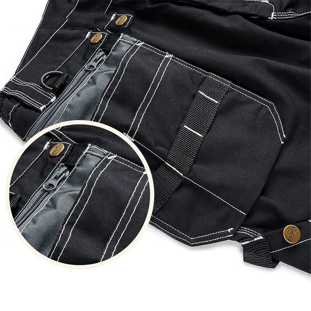 KEHAIOO KEHAIOO Men's Black Workwear Pants, Multi Pockets Working Uniforms, Stretch Military Tactical Pants 03 Black 3XL