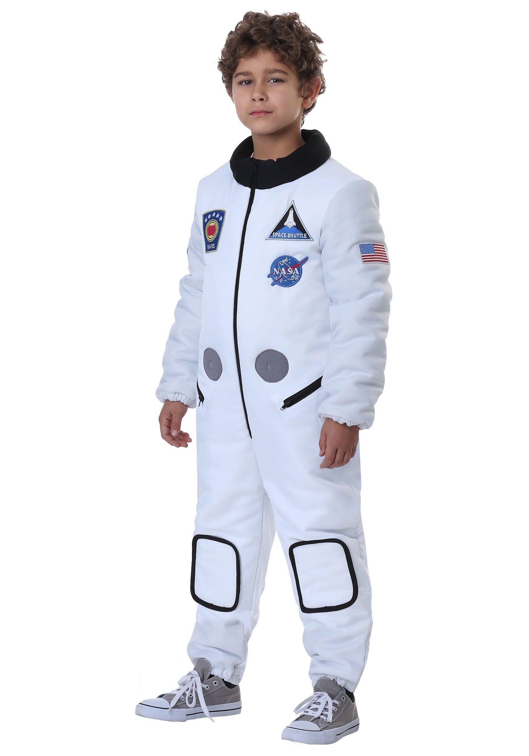 Fun Costumes Deluxe Astronaut Costume for Kids Child Space Suit Halloween Costume Nasa Outfit Kids Medium