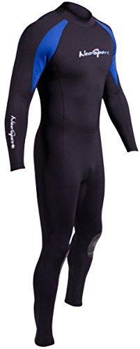 Neo-Sport NeoSport Wetsuits Men's XSPAN 7mm Full Jumpsuit, Blue Trim, Small - Diving, Snorkeling & Wakeboarding