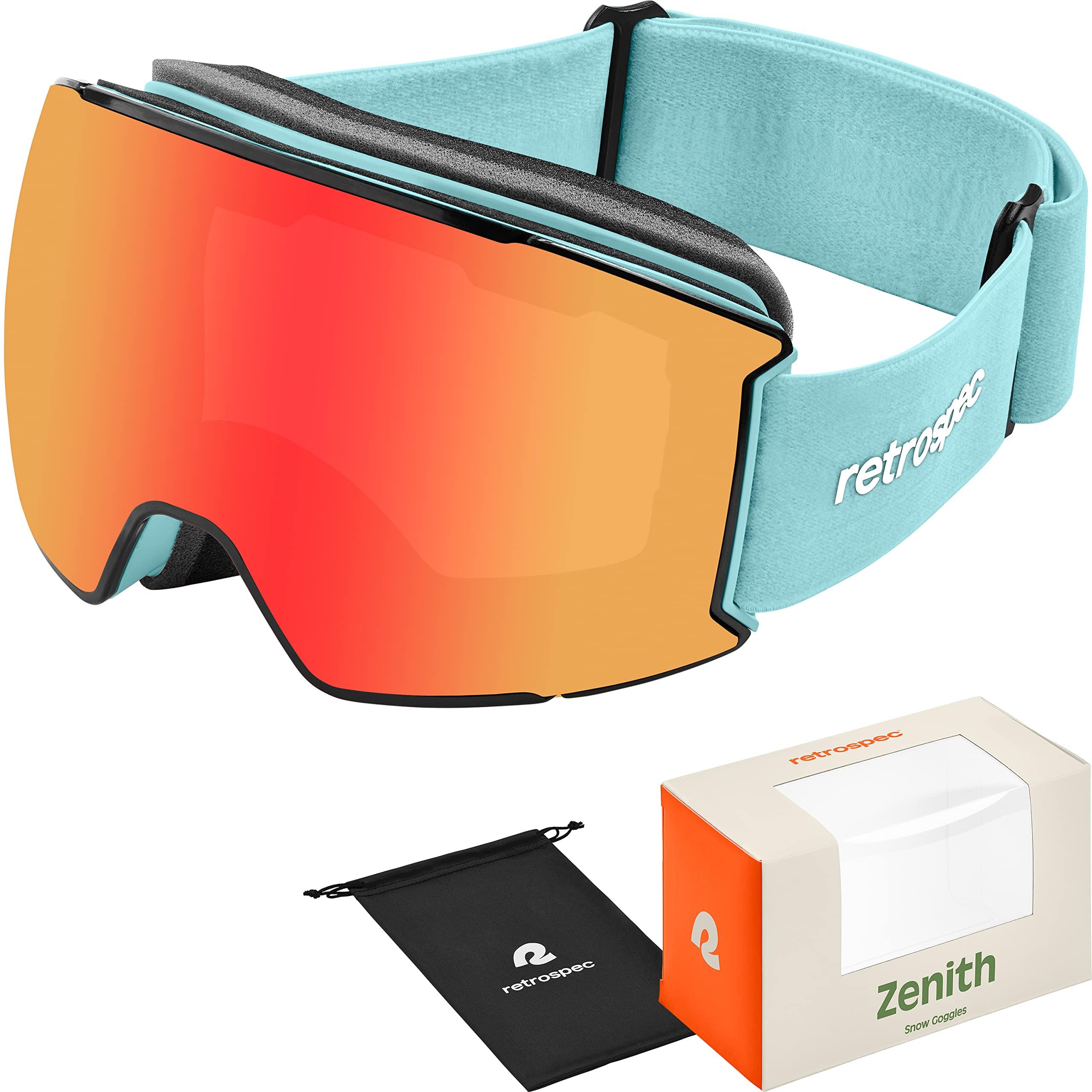 Retrospec Retrospec Zenith Ski Goggles for Men and Women Over Glasses, UV Protection, Anti-Fog, Scratch Resistant Snow Goggles for Skiing and Snowboarding