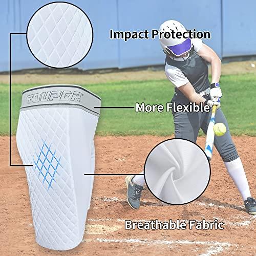 Youper Youper Women\'s Classic Softball Sliding Shorts, Compression Padded Slider Shorts (White, XX-Large)