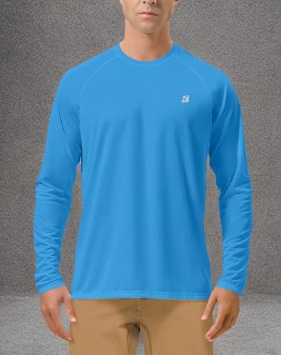 Roadbox Roadbox Mens UPF 50+ UV Sun Protection Shirts Outdoor Long Sleeve SPF Diving Rash Guard for Fishing Hiking Swimming