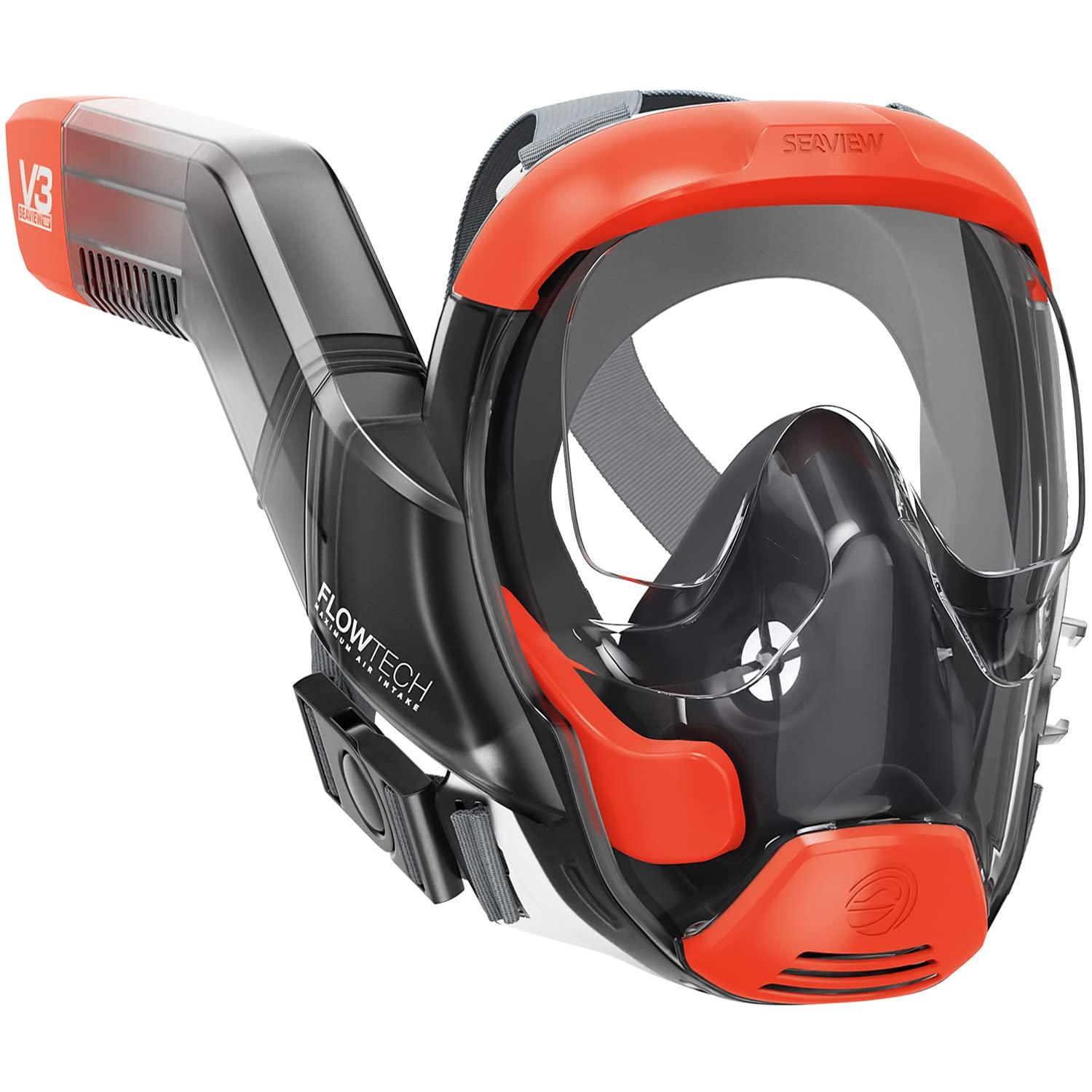 Seaview 180 Seaview 180 V3 Full Face Snorkel Mask Adult- The V3 is The Perfect Snorkeling Gear for Adults- Snorkel Mask with 180 Panoramic Viewing and Up to 600% Easier Breathing- Patented Flowtech Air Intake