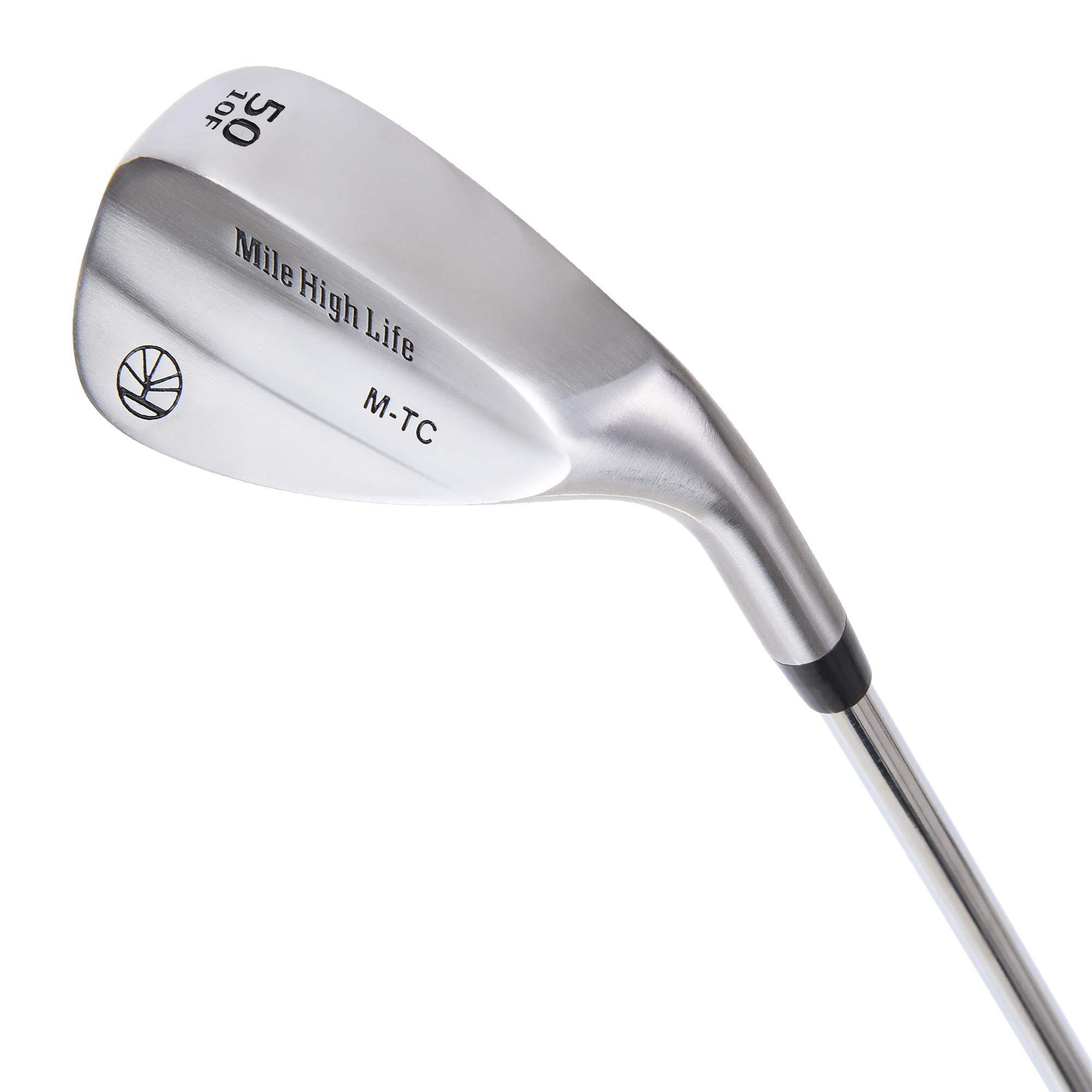 Mile High Life Mile High Life Golf Wedges | Entry Level Golf Sand Wedge Sets | Beginners Golf Gap Wedge Sets | Lob Wedge Golf Clubs for Men & Women (50 Degree Wedge Right Hand)
