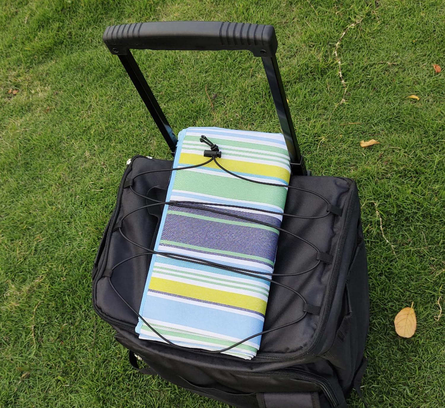 HipierFx Portable Cooler with Wheels and Handle Collapsible Rolling Cooler Leakproof Insulated Soft Kayak Cooler Bag for Camping Patio Travel Outdoor Ball Fields