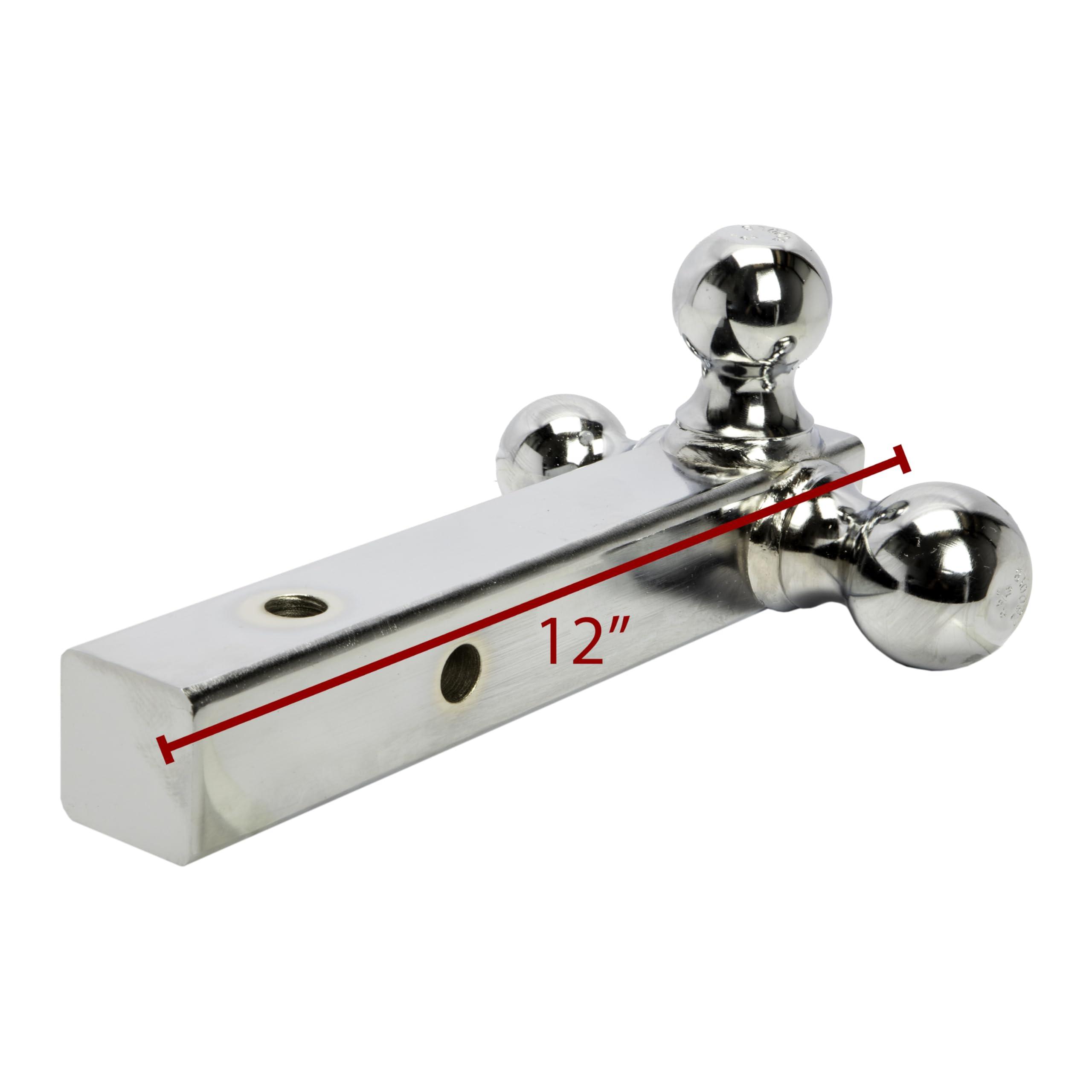 Extreme Max Extreme Max 5001.6532 Solid Shank Tri-Ball Hitch with 1-7/8\", 2\" & 2-5/16\" Balls - Chrome