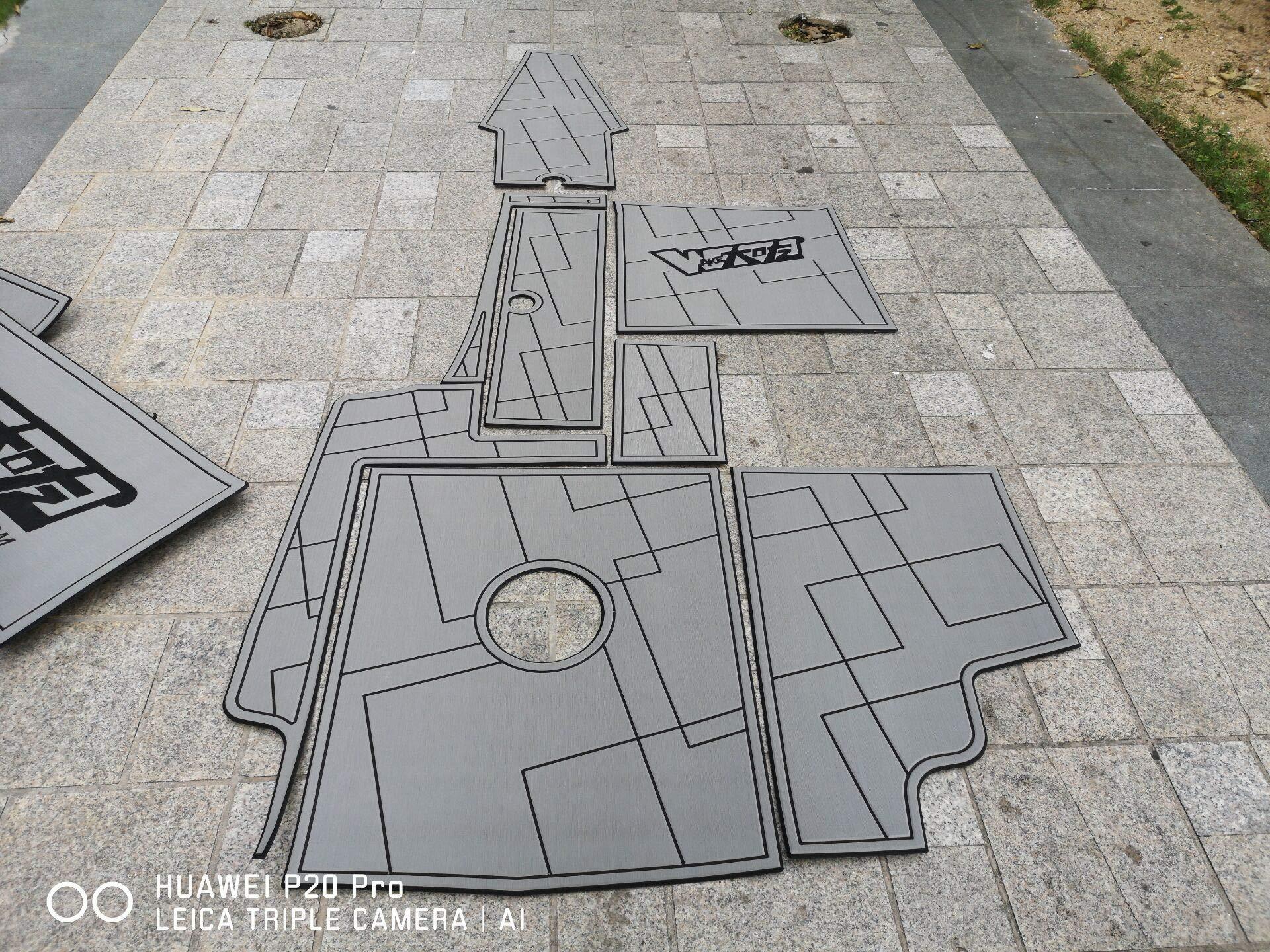 ZY ZY 2014 MasterCraft X-Star Boat Swim Platform Pads 1/4" 6mm EVA Teak Decking (Light Brown with Black Lines)