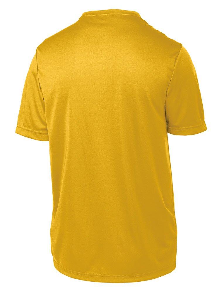 Joe\'s USA Joe\'s USA Men\'s Tall Dri-Equip Running All Sport T-Shirt - 2XL Tall - Gold