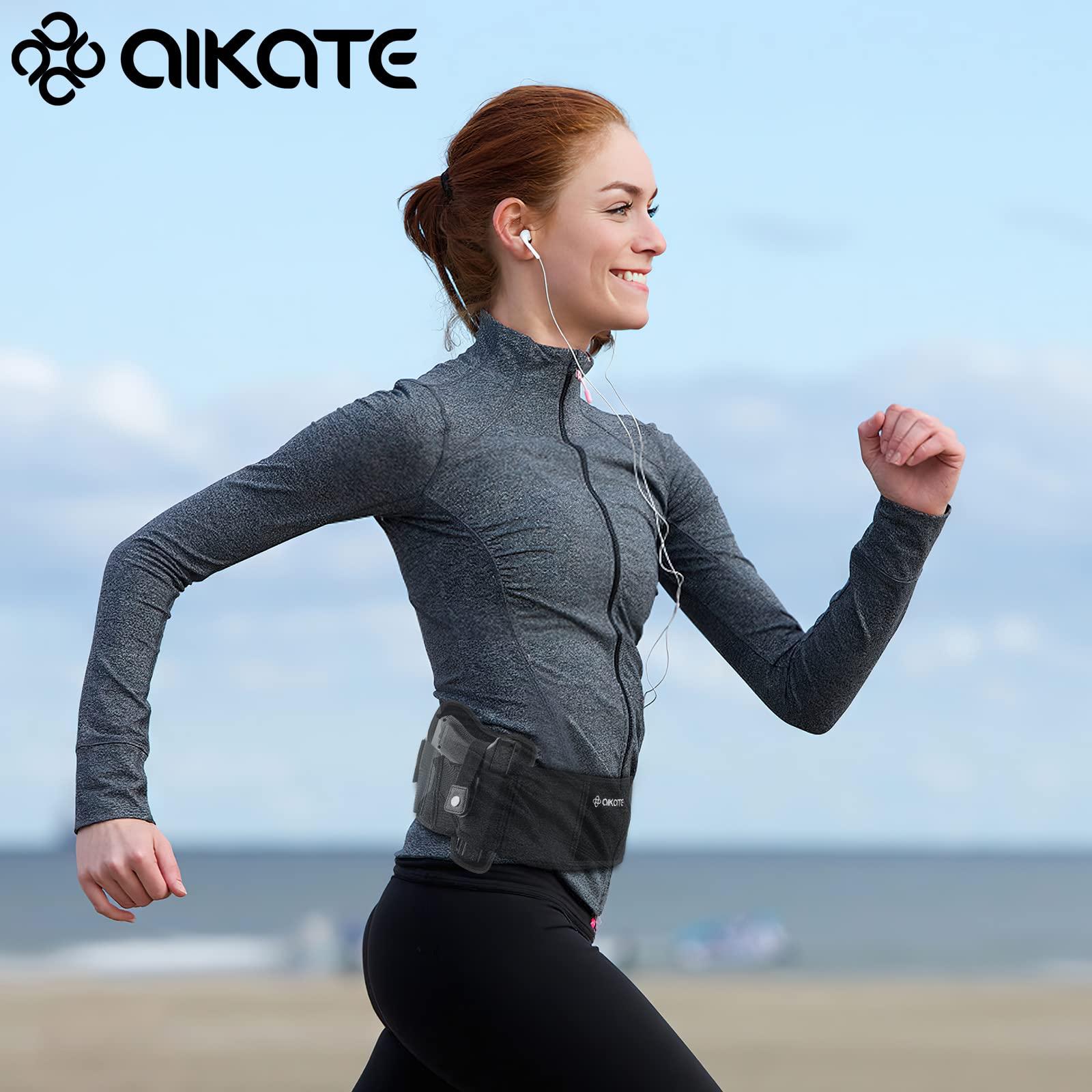 AIKATE Upgraded Belly Band Holster for Concealed Carry, Deep Concealment Gun Holster for Women/Men, Waist Holsters Fits for Glock 19, 17, 26, 43, Sig P365, Taurus G2C, Ruger, S&W M&P Shield 9MM Most Pistols