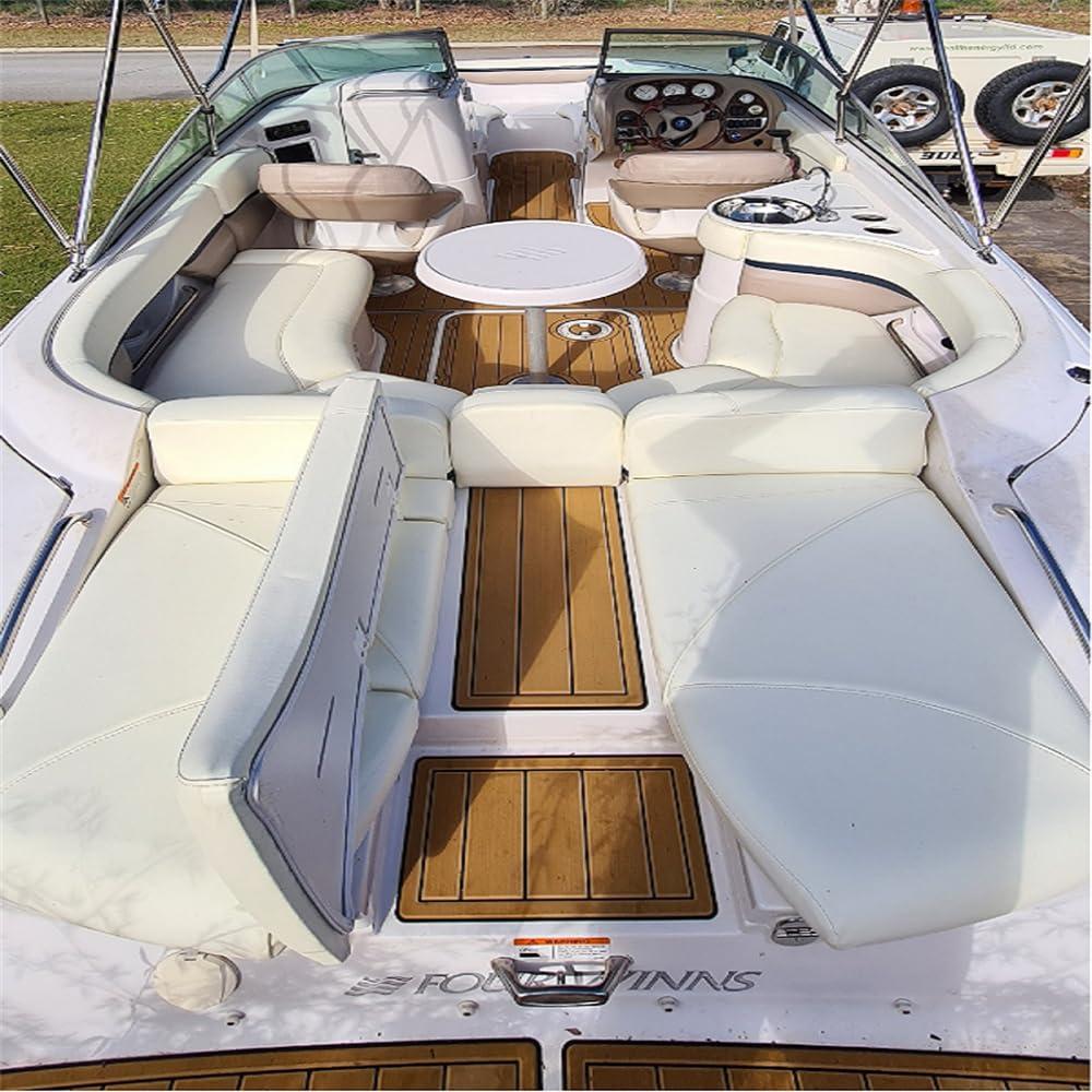 ZYLJC -181 Boat EVA Faux Teak Decking Floor Compatible with 2005 Four Winns Horizon 230 Swim Platform Cockpit Boat EVA Foam Teak Floor Pad