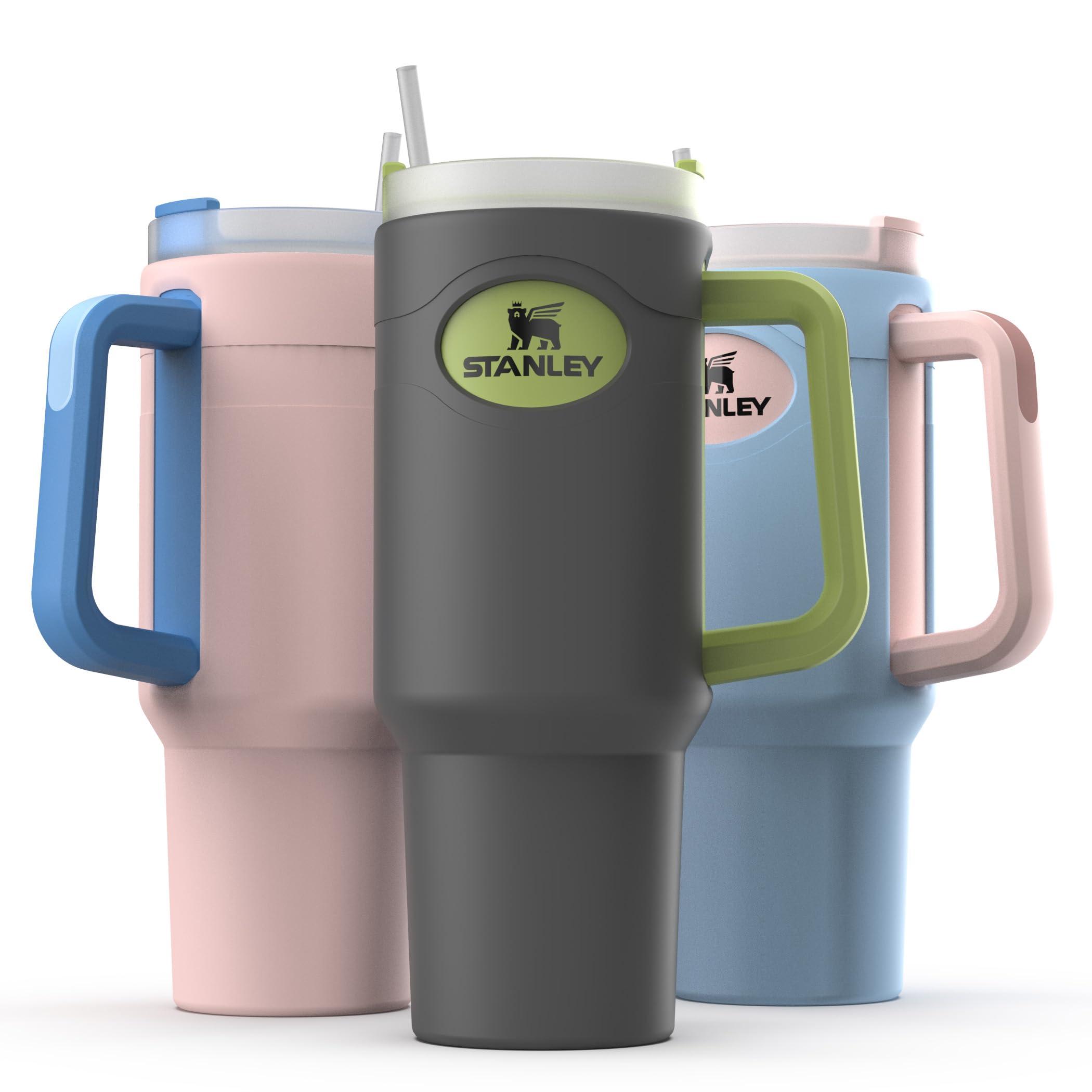 ENCASED ENCASED Silicone Protector Boot Compatible with Stanley 40oz Quencher Tumbler with Handle, Full Body Sleeve Case (Gray)